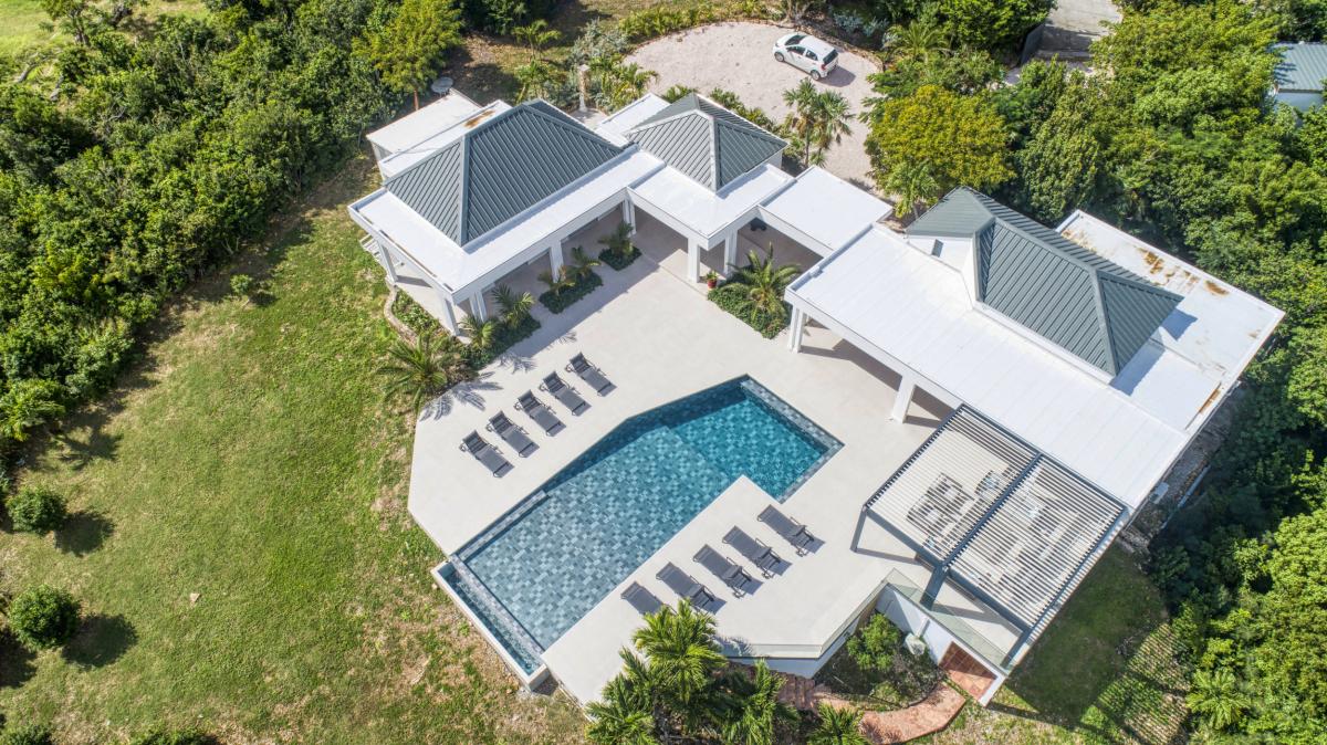 Location villa Saint Martin Terres Basses - villa 5 chambres 10 prsonnes - 300m de la plage de Baie aux Prunes - Vue mer et Piscine (37)